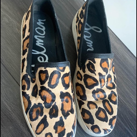 Sam Edelman leopard print sneakers/loafers - Picture 2 of 3